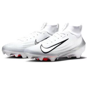 New Men's Nike Vapor Pro 1 Football Cleats FB3298-100 White/Silver Size 14